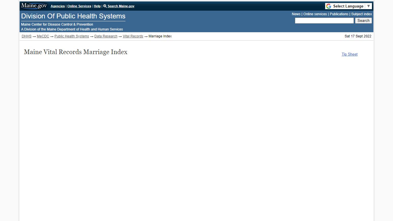 Vital Records Marriage Certificate Lookup: Maine CDC: DHHS